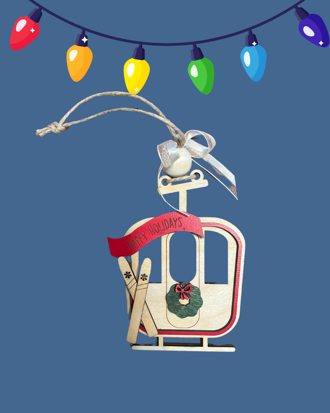 Wood Gondola Ornament