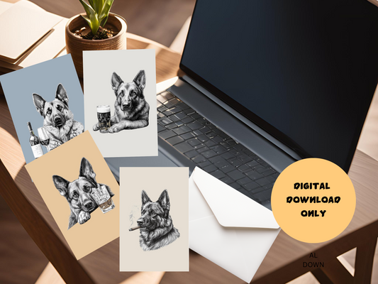 German Shepard Note Cards