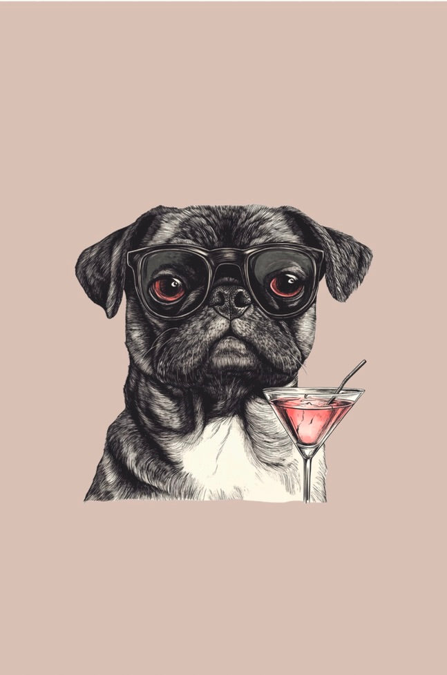 Pug Note Cards-Digital