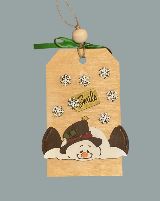 Melting Snowman Gift Card Holder/ornament