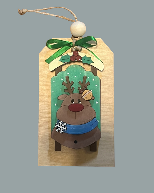 Reindeer Gift Card Holder and Removable Ornament