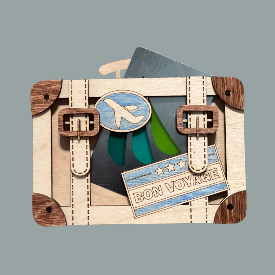 Travel Suitcase Gift Card Holder